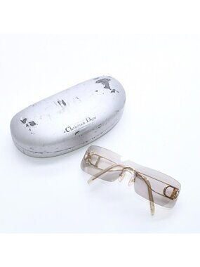 Dior Sunglasses Eyewear Gray Gold Temple